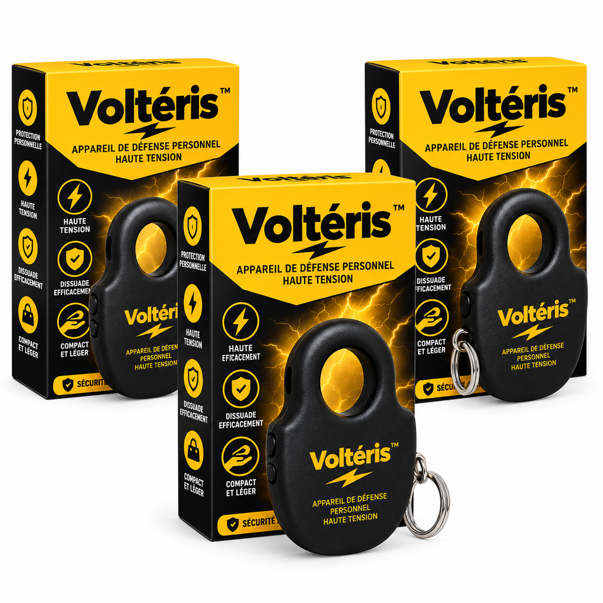 Voltéris™ Appareil de Défense Personnel Haute Tension | Neutralise tout agresseur en 1 seconde, sans effort!