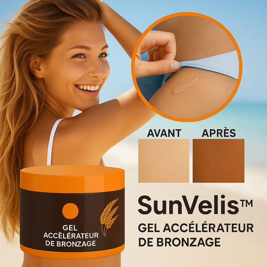 SunVelis™ Gel Accélérateur de Bronzage | Un teint hâlé 5x plus rapide en 30 minutes!