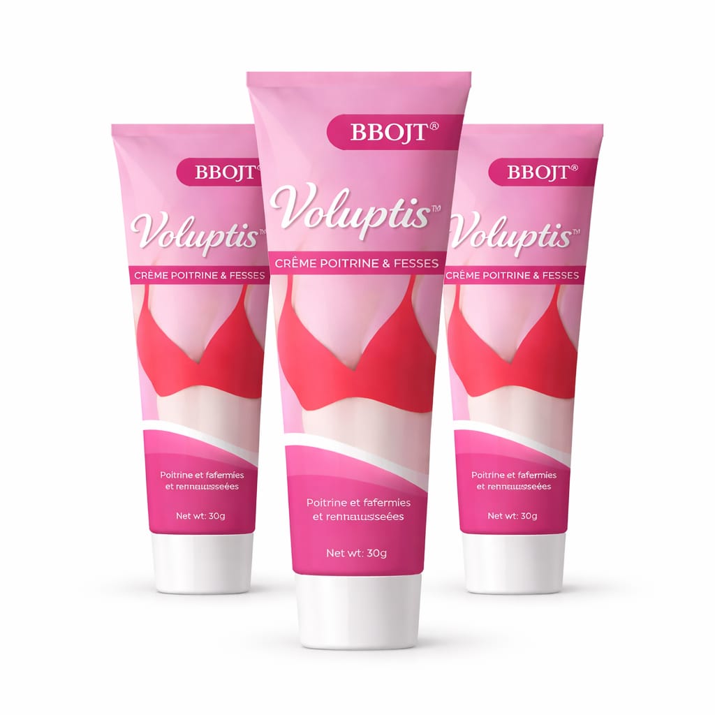 Voluptis™ Crème Poitrine & Fesses | Augmente visiblement vos formes en quelques minutes !