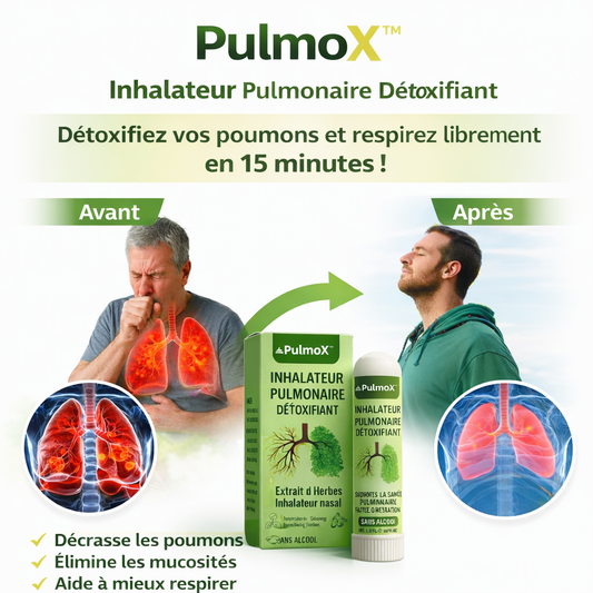 PulmoX™ Inhalateur Pulmonaire Détoxifiant | Détoxifiez vos poumons et respirez librement en 15 minutes !