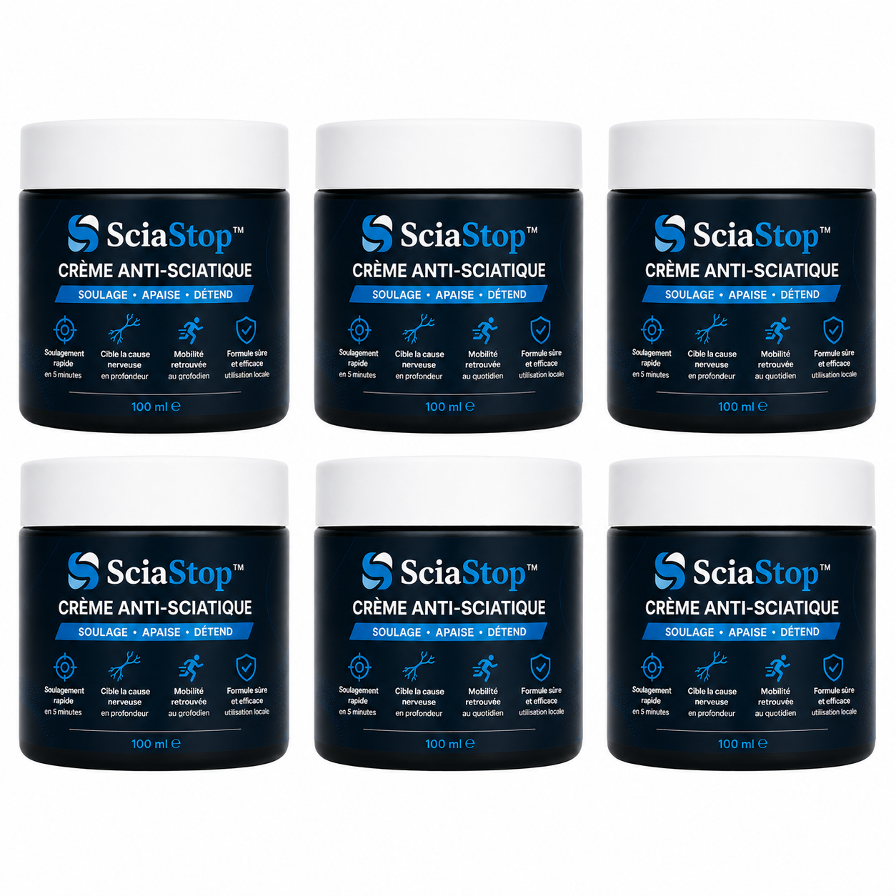 SciaStop™ Crème Anti-Sciatique | Éradiquez vos douleurs à la hanche et au dos en 5 minutes chrono !