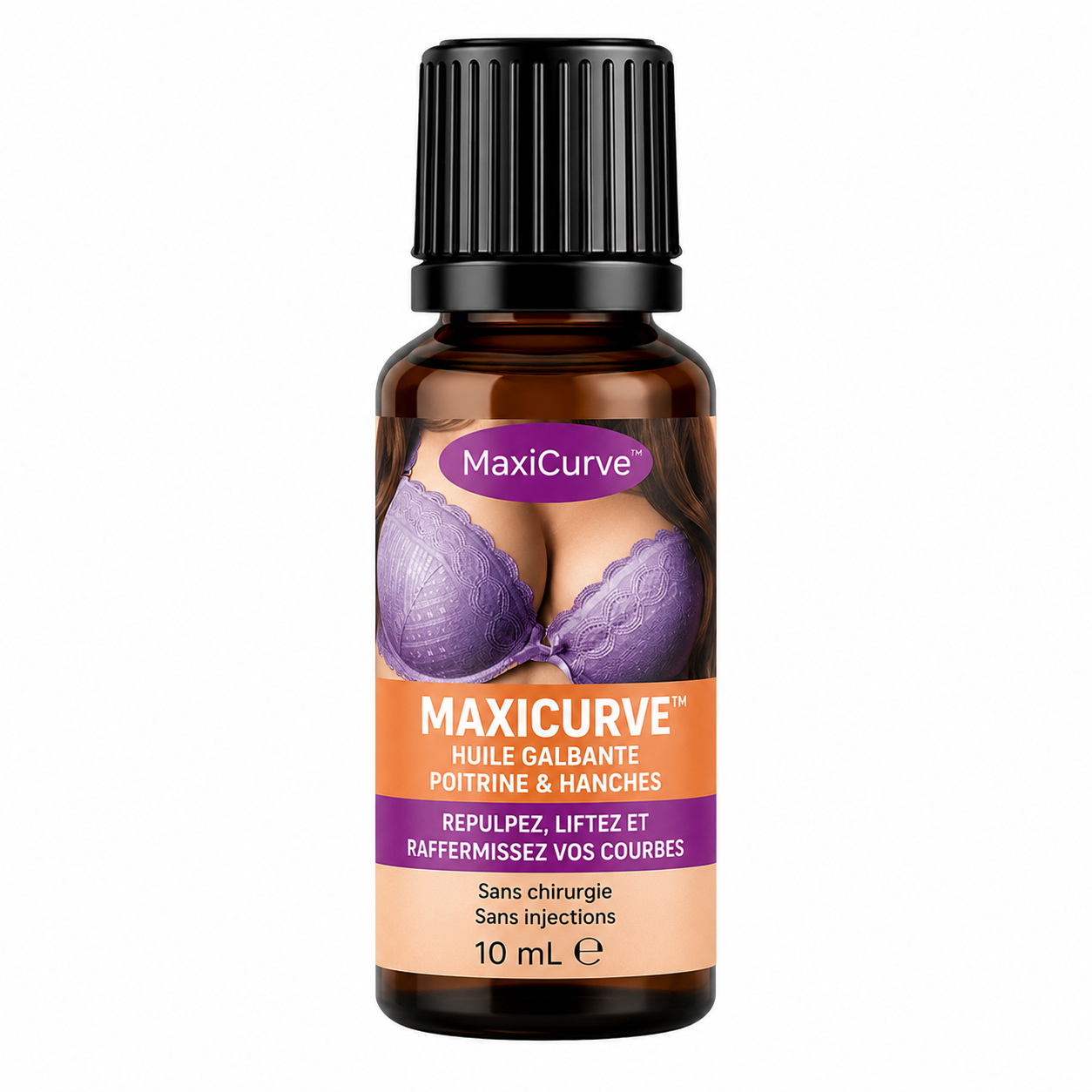 MaxiCurve™ Huile Galbante Poitrine & Hanches | Repulpez, liftez et raffermissez vos courbes en quelques semaines, sans chirurgie ni injections !