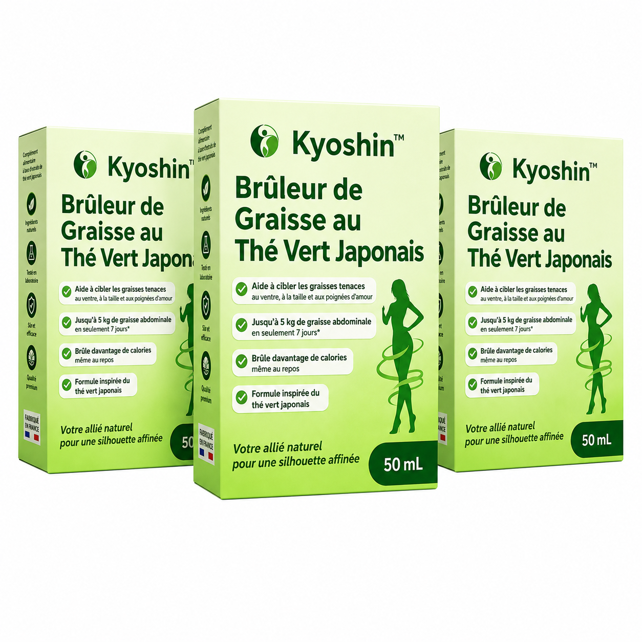 Kyoshin™ Brûleur de Graisse au Thé Vert Japonais | Perdez 5 kg de ventre en 7 jours sans bouger de votre canapé!