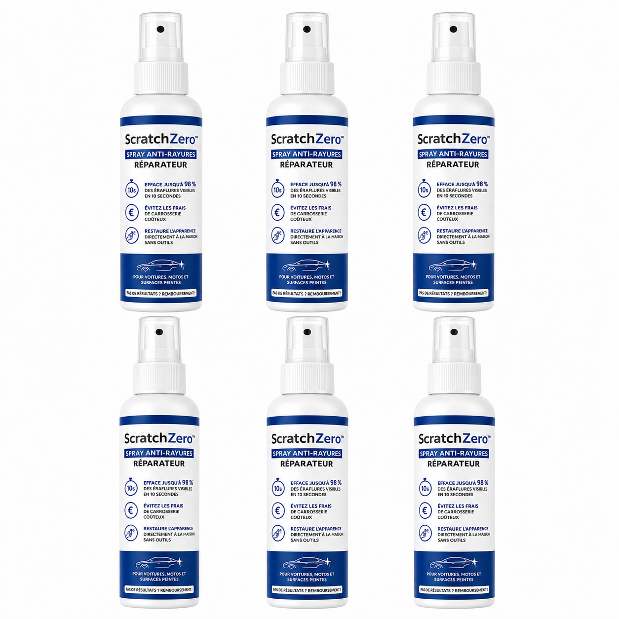 ScratchZero™ Spray Anti-Rayures Réparateur | Efface 98 % des Éraflures en 10 Secondes, Sans Repeindre!