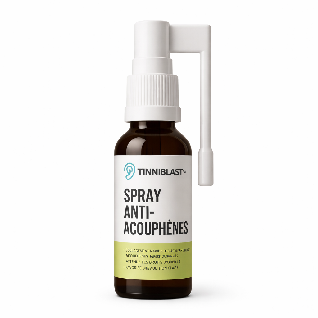 TinniBlast™ Spray Acouphènes | Éliminez les sifflements et bourdonnements en seulement 7 jours !