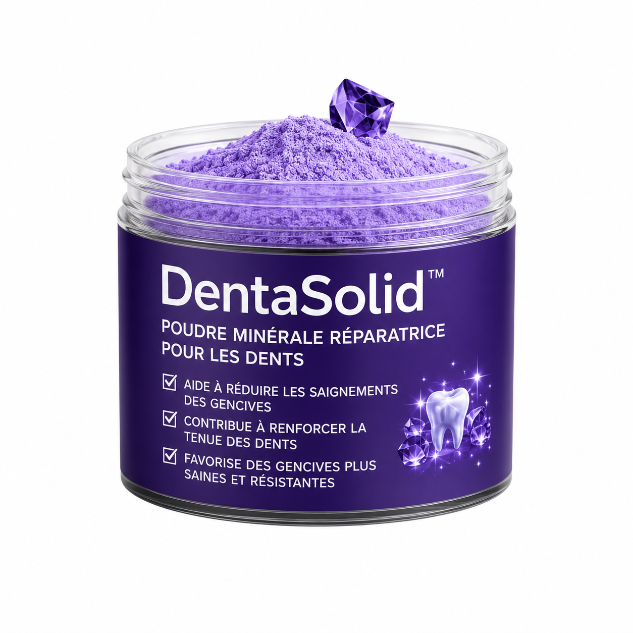 DentaSolid™ Poudre Minérale Réparatrice pour les Dents | Stoppez les saignements et refixez vos dents naturellement !