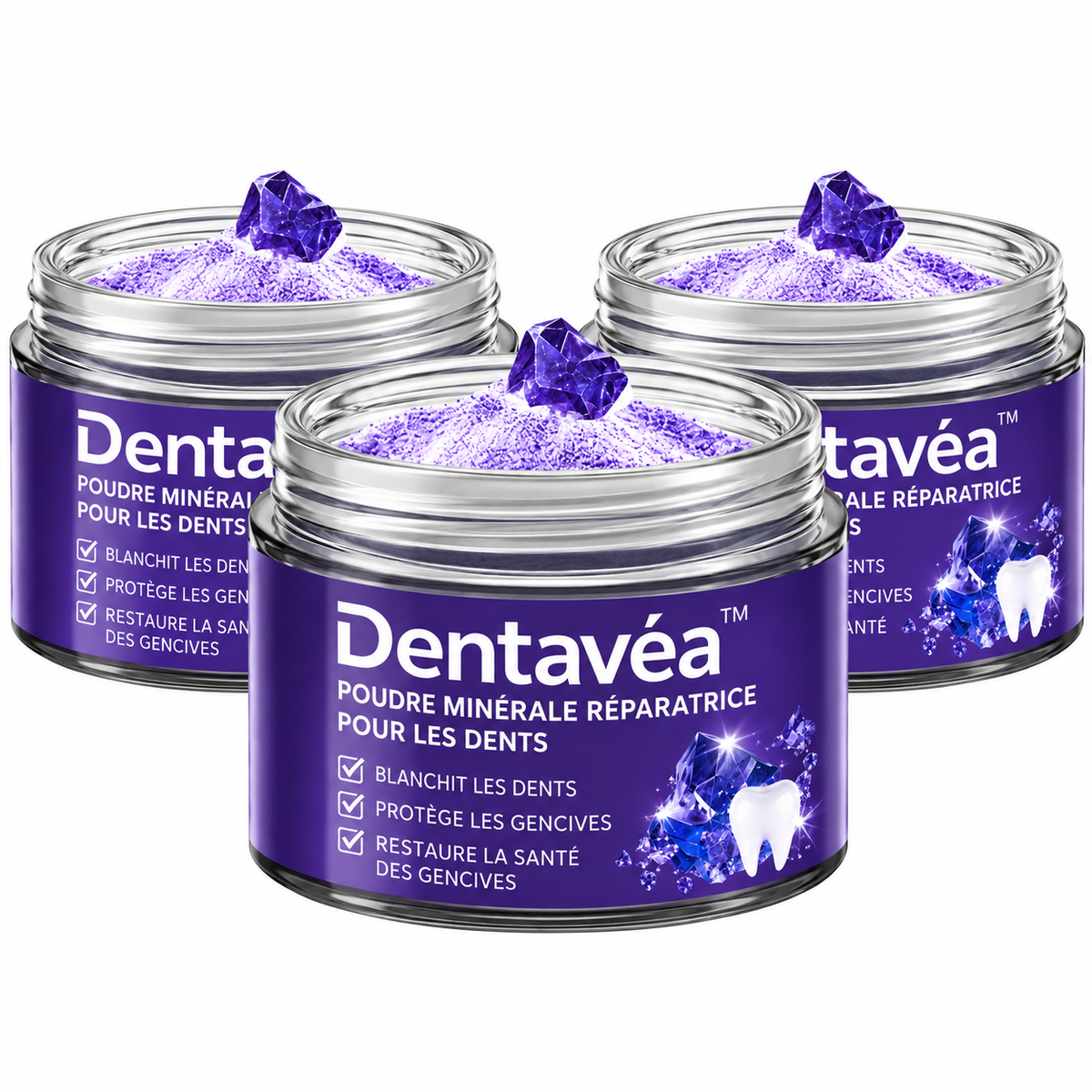 Dentavéa™ Poudre Minérale Réparatrice pour les Dents | Stoppez les saignements et refixez vos dents naturellement !