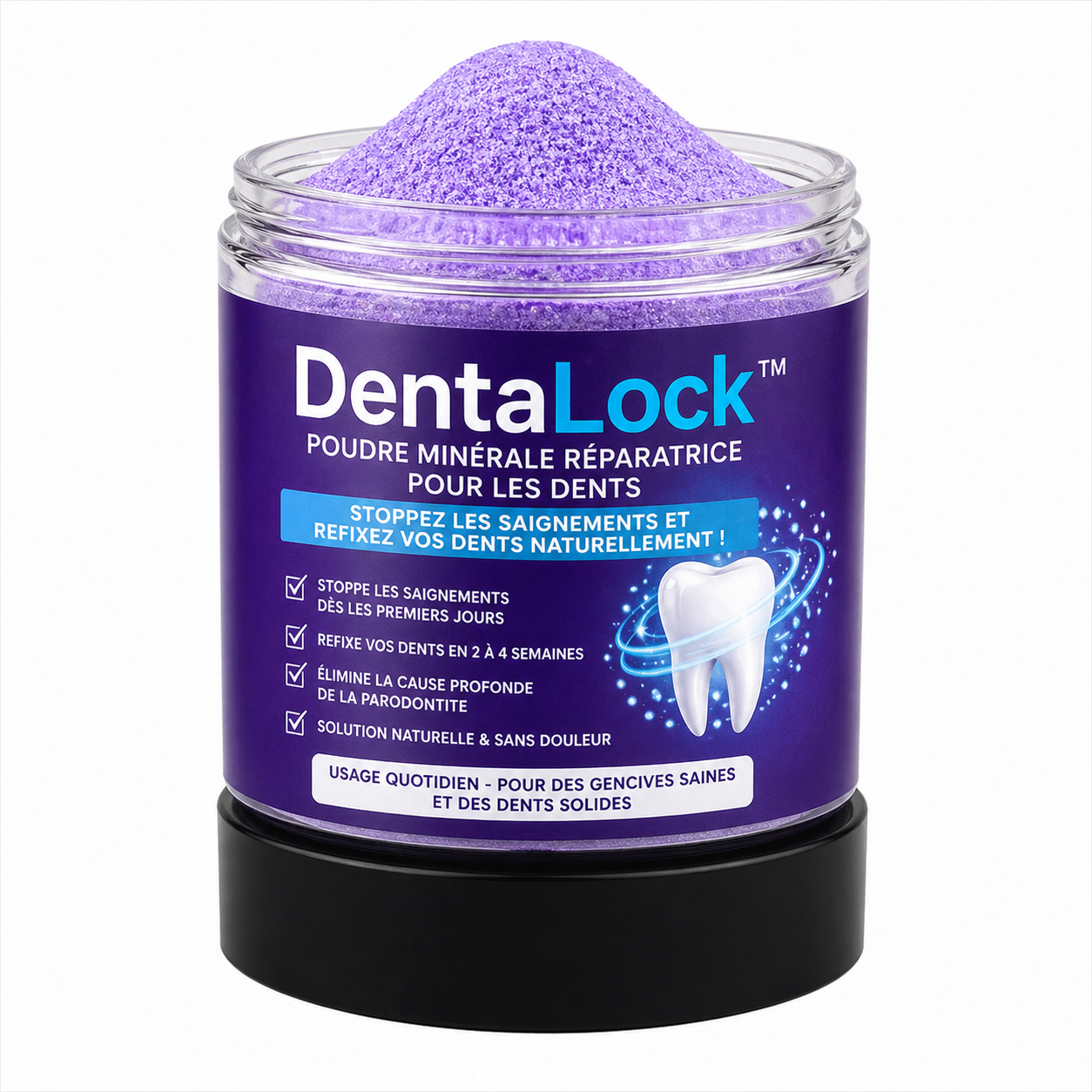 DentaLock™ Poudre Minérale Réparatrice pour les Dents | Stoppez les saignements et refixez vos dents naturellement !