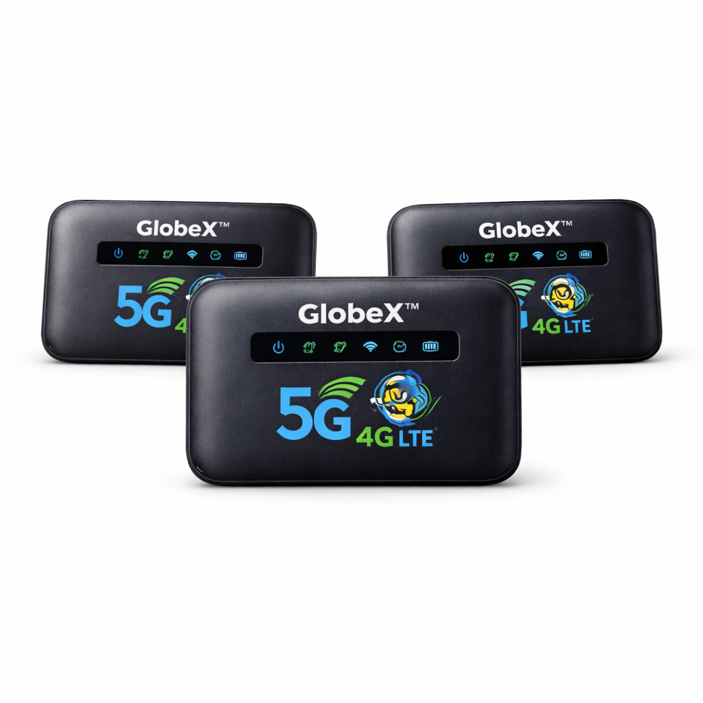 GlobeX™ Routeur WiFi Mondial | Internet 4G/5G dans 196 pays en 5 secondes chrono, sans surcoût !