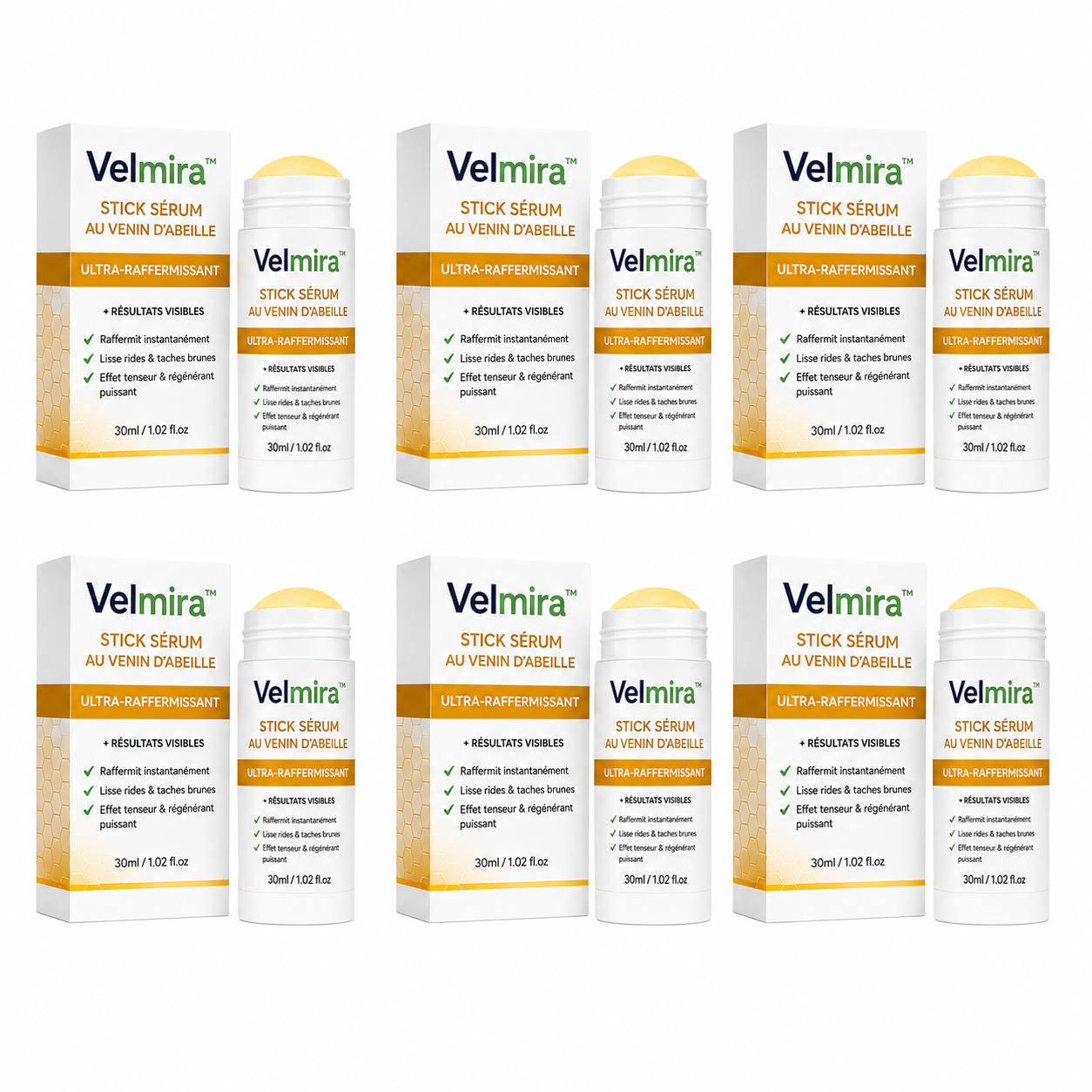 Velmira™ Stick Sérum au Venin d’Abeille Ultra-Raffermissant | Efface les rides en 5 minutes chrono !