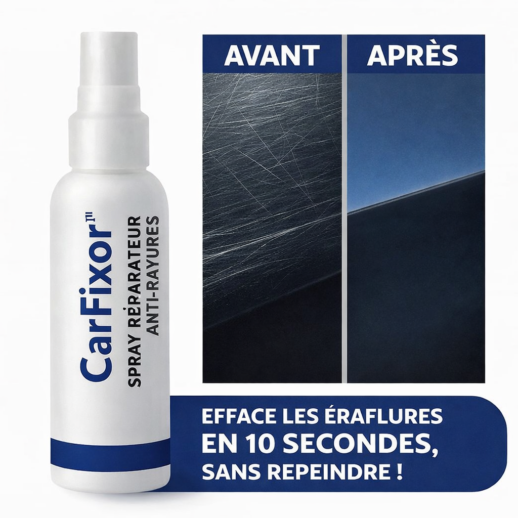 CarFixor™ Spray Réparateur Anti-Rayures | Efface les éraflures en 10 secondes, sans repeindre !