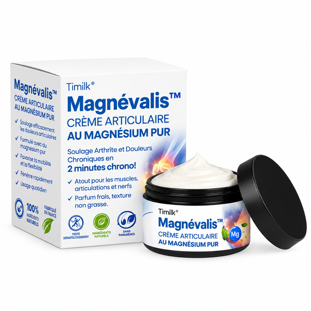 Magnévalis™ Crème Articulaire au Magnésium Pur | Soulage arthrite et douleurs chroniques en 2 minutes chrono!