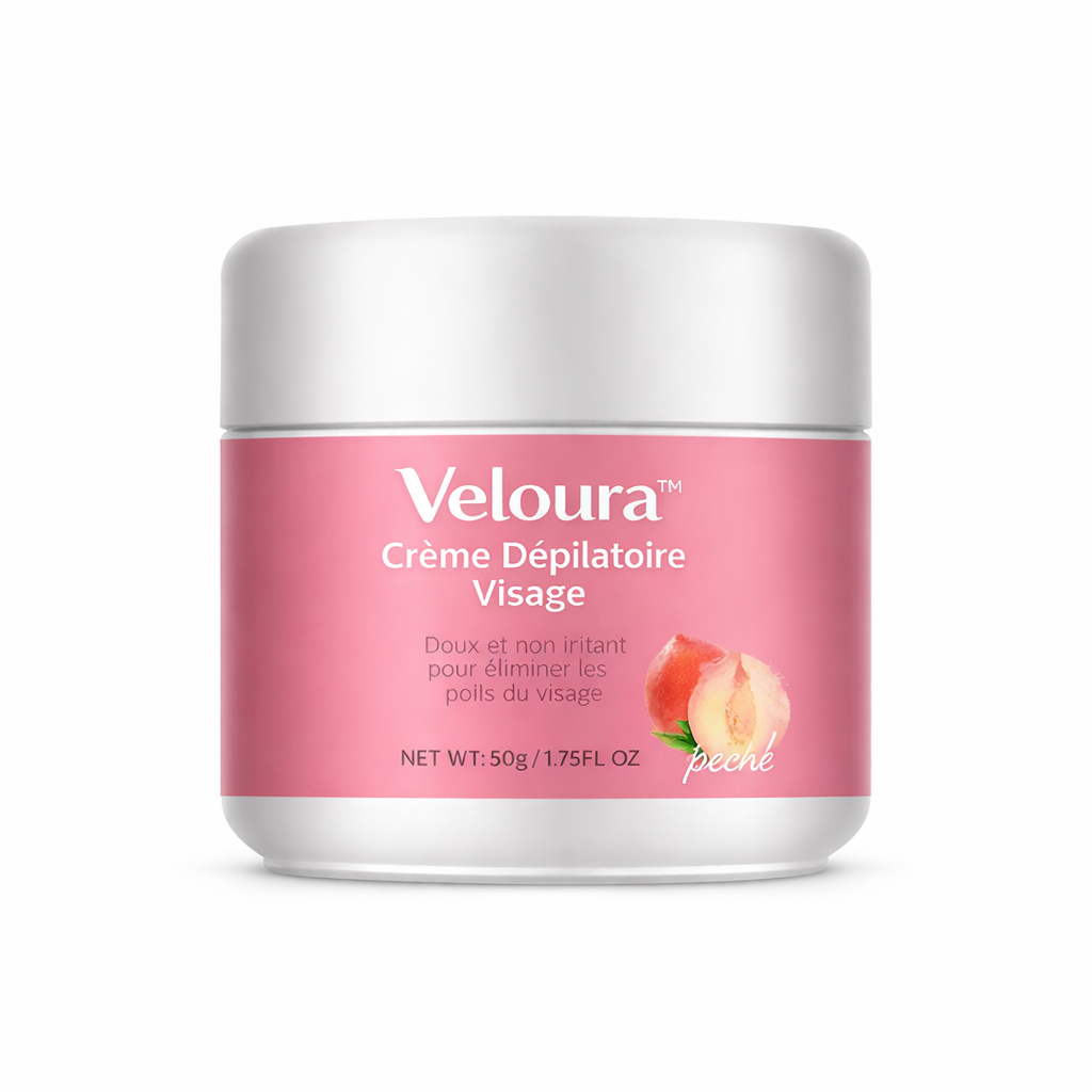 Veloura™ Crème Dépilatoire Visage | Une peau parfaitement lisse en 5 minutes chrono !