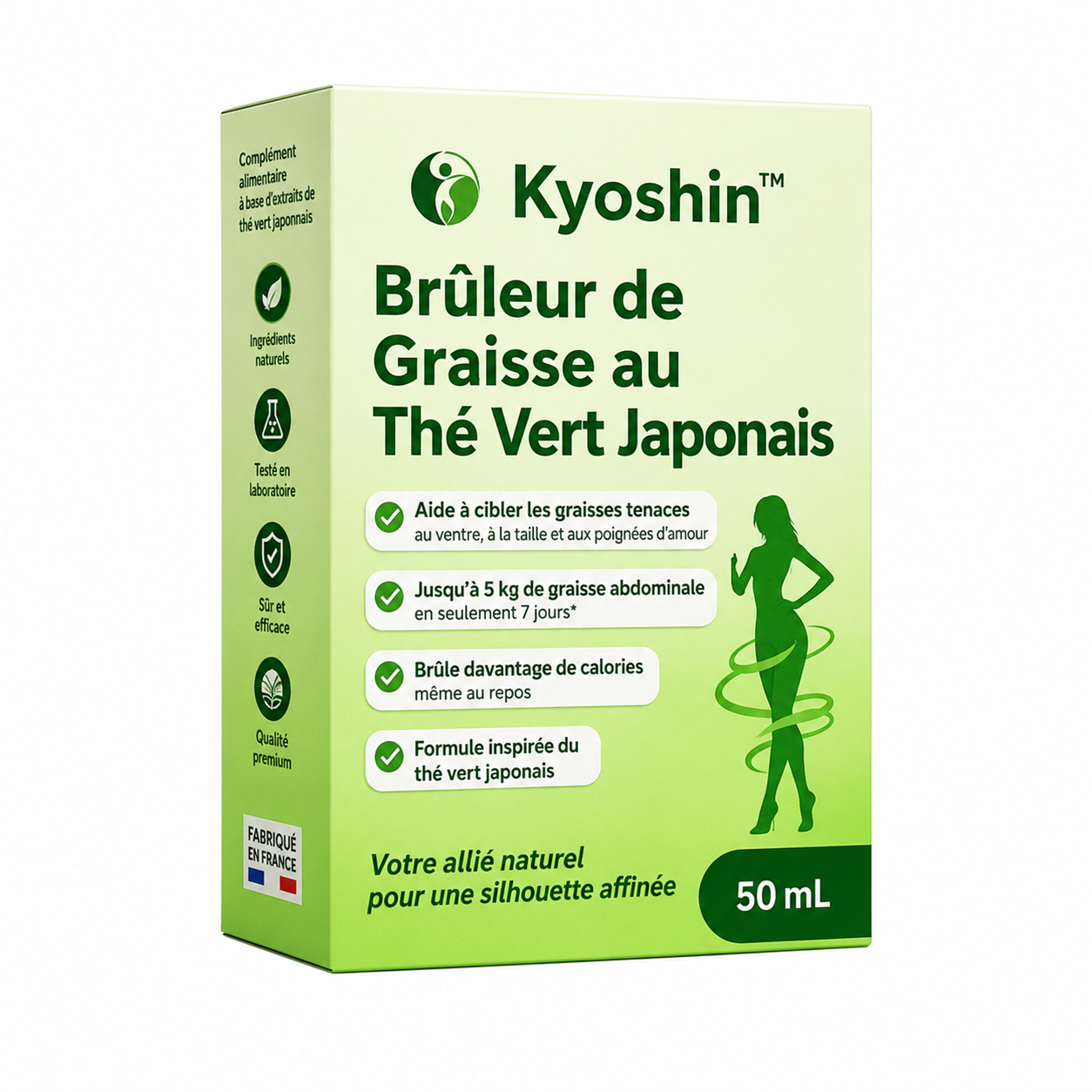 Kyoshin™ Brûleur de Graisse au Thé Vert Japonais | Perdez 5 kg de ventre en 7 jours sans bouger de votre canapé!