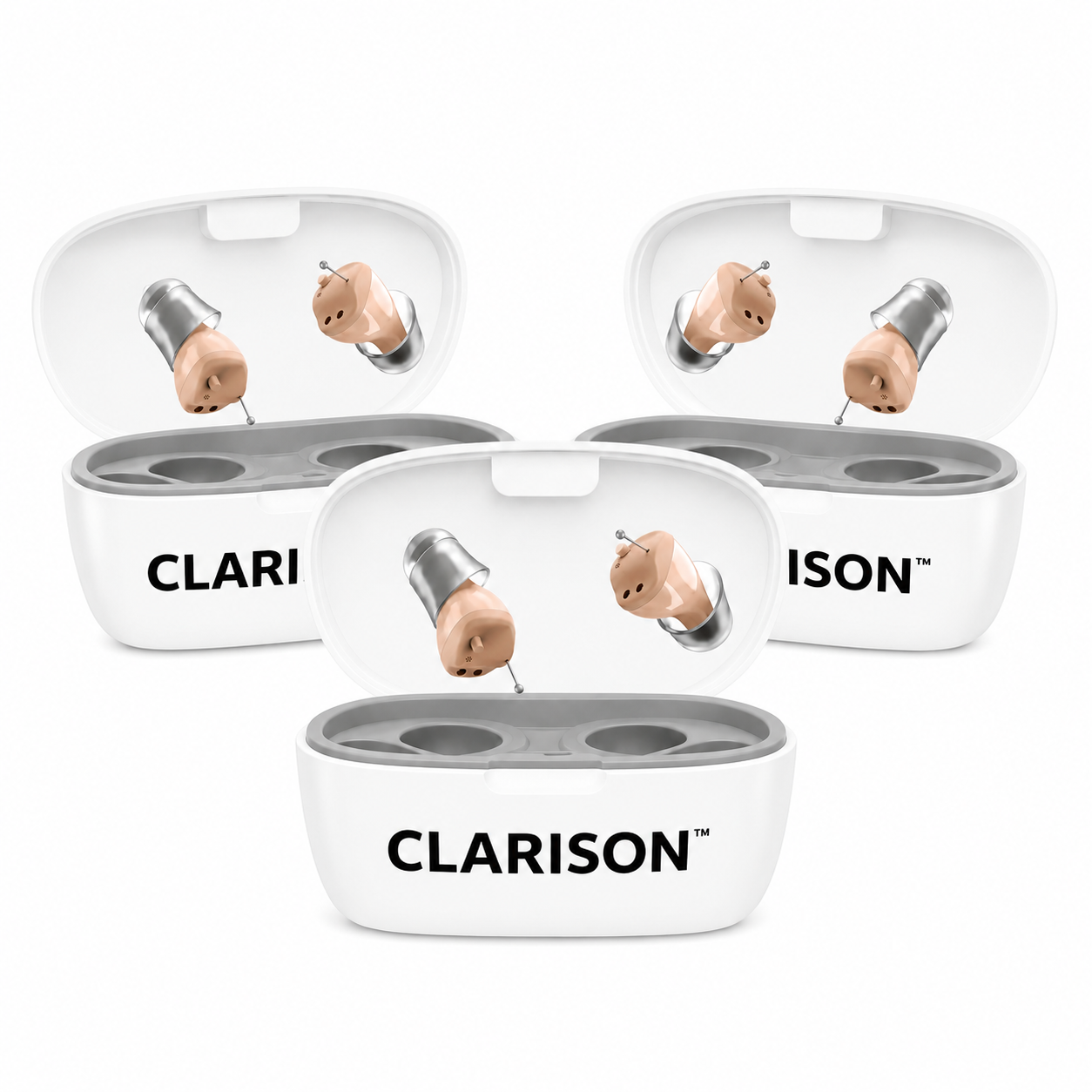 ClariSon™ Appareil Auditif Invisible à Technologie TriCore | Entendez parfaitement en 3 secondes, sans aucun sifflement !