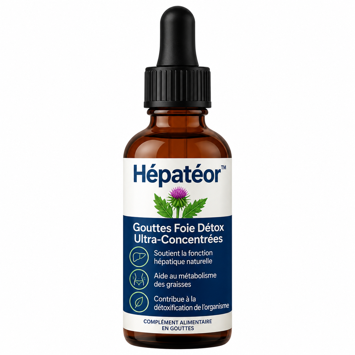 Hépatéor™ Gouttes Foie Détox Ultra-Concentrées | Décrassez votre foie et déclenchez une perte de 5 kg en 7 jours !