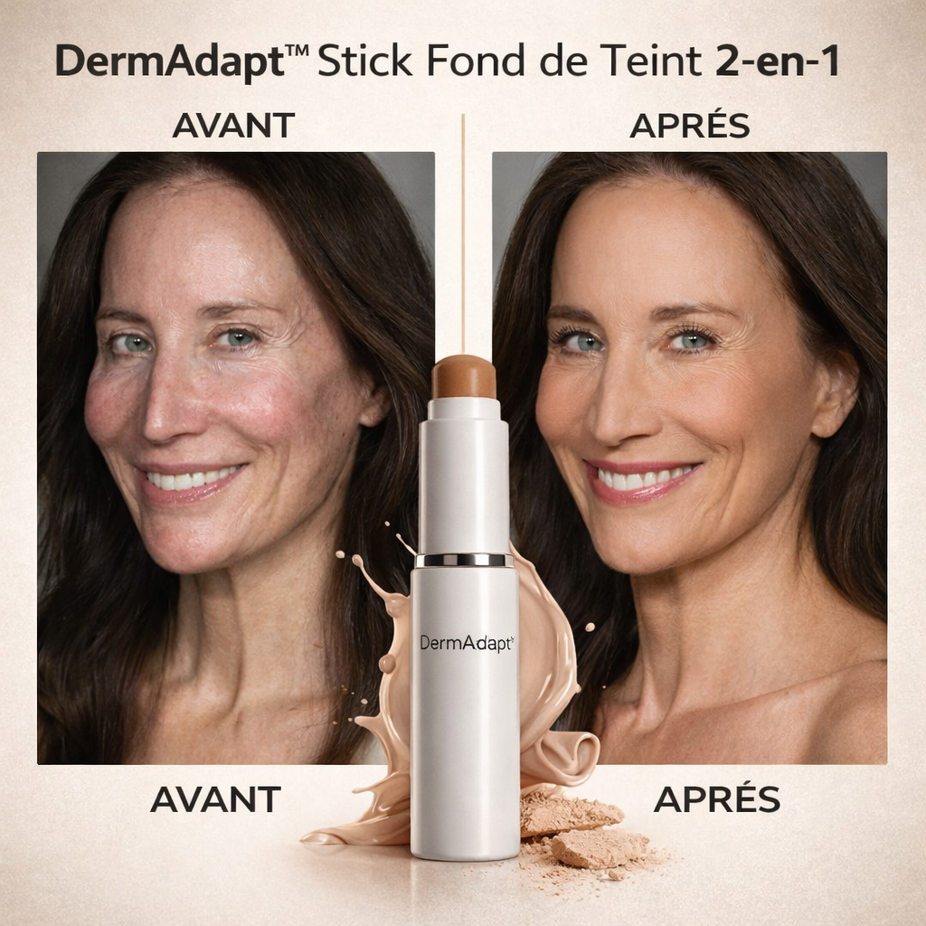 DermAdapt™ Stick Fond de Teint 2-en-1 | Obtenez un teint parfaitement uniforme dès la première application !