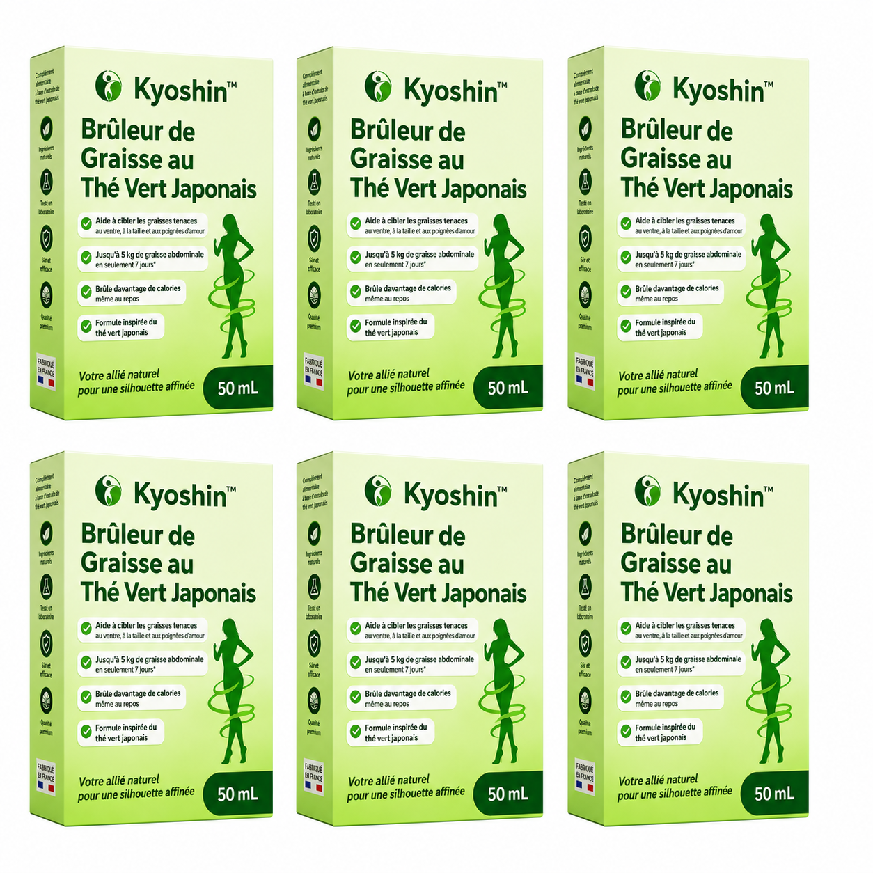 Kyoshin™ Brûleur de Graisse au Thé Vert Japonais | Perdez 5 kg de ventre en 7 jours sans bouger de votre canapé!