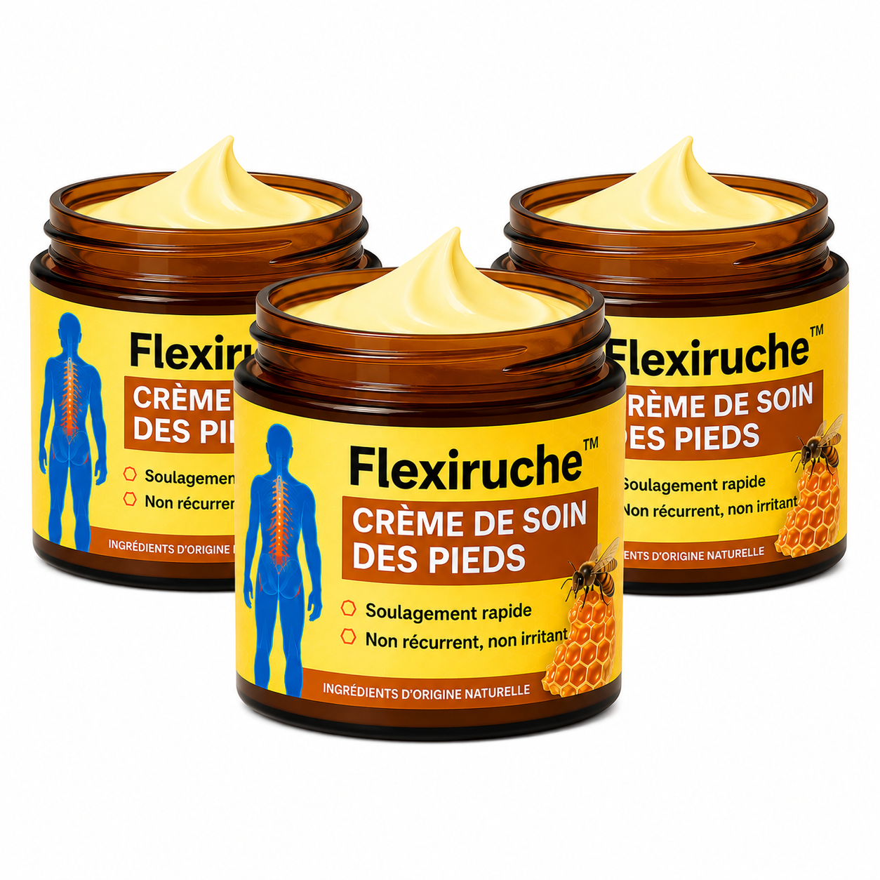 Flexiruche™ Crème Articulaire au Venin d’Abeille | Soulagez vos genoux, dos et épaules en 10 minutes !