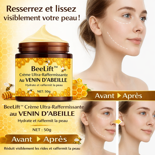 BeeLift™ Crème Ultra-Raffermissante au Venin d’Abeille | Effacez les rides en 5 minutes !