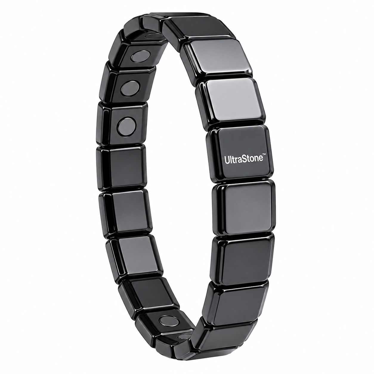 UltraStone™ Bracelet Magnétique en Hématite | Boost ton taux de testostérone de +92 % en 7 jours seulement!