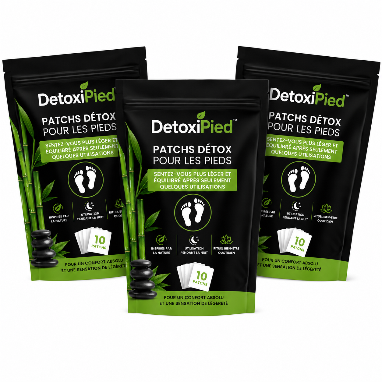 DetoxiPied™ Patchs détox pour les pieds | Sentez-vous plus léger et équilibré après seulement quelques utilisations !