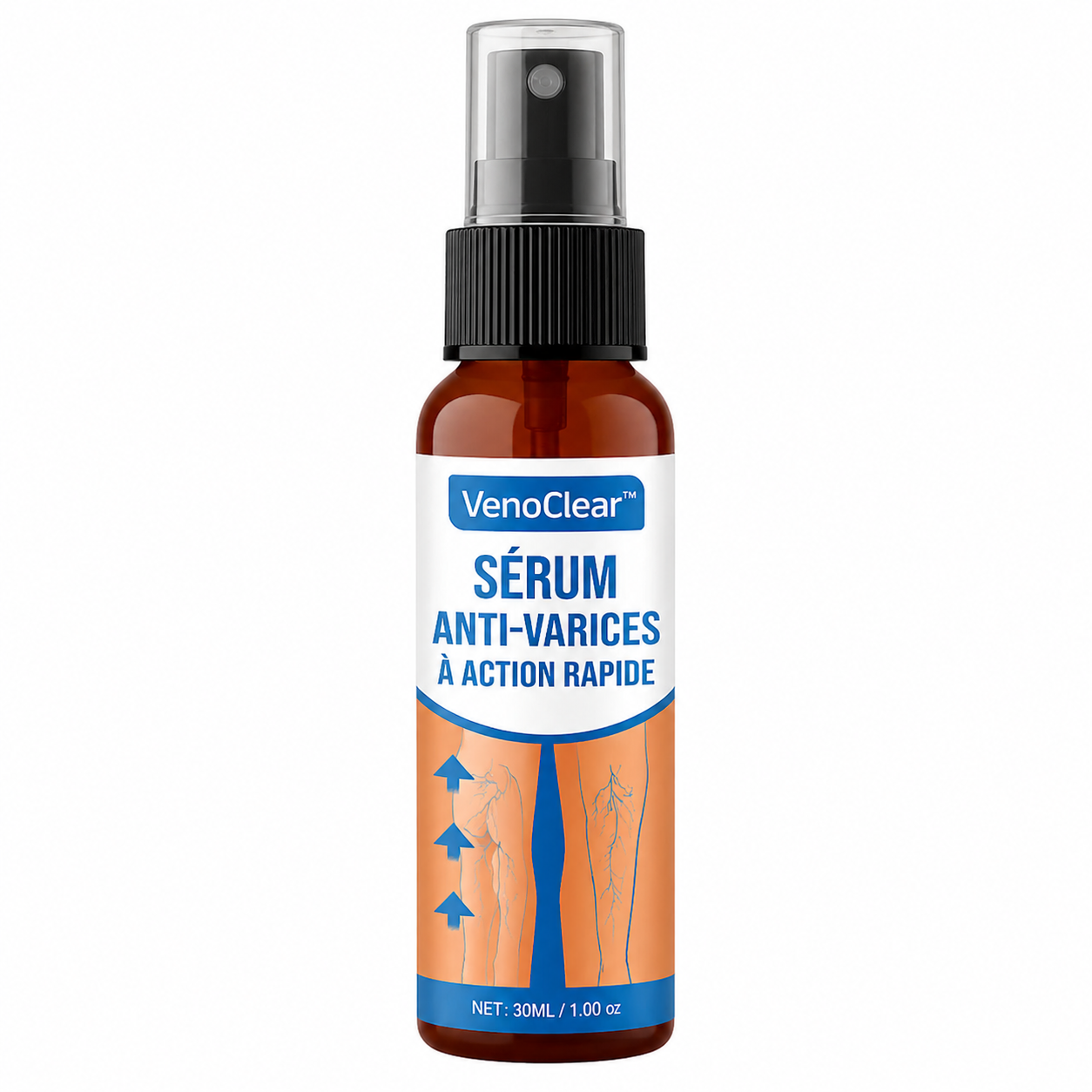VenoClear™ Sérum Anti-Varices à Action Rapide | Élimine 95% des varices visibles en 4 jours !