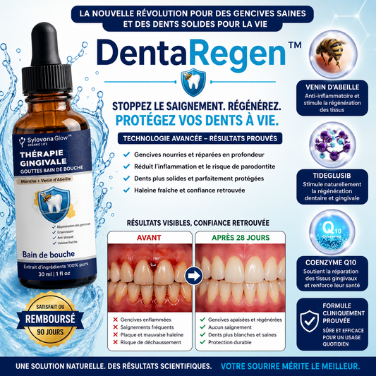 DentaRegen™ Sérum Dentaire au Venin d'Abeille | Dissout le tartre et répare vos gencives en 7 jours, sans chirurgie !