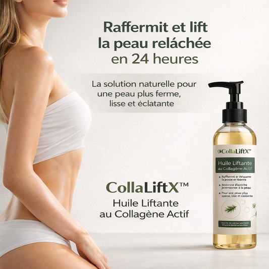 CollaLiftX™ Huile Liftante au Collagène Actif | Retendez la peau et retrouvez un effet lifting visible en 3 minutes !