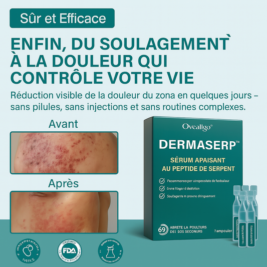 DermaSerp™ Sérum Apaisant au Peptide de Serpent | Soulage les problèmes de peau et les douleurs nerveuses en 10 minutes!