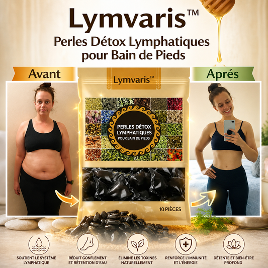 Lymvaris™ Perles Détox Lymphatique pour Bain de Pieds | Drainez les toxines et retrouvez une énergie totale en 20 minutes !