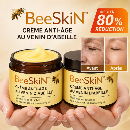 BeeSkiN™ Crème Anti-Âge au Venin d’Abeille | Élimine rides et taches en 3 minutes – approuvé par les dermatologues!
