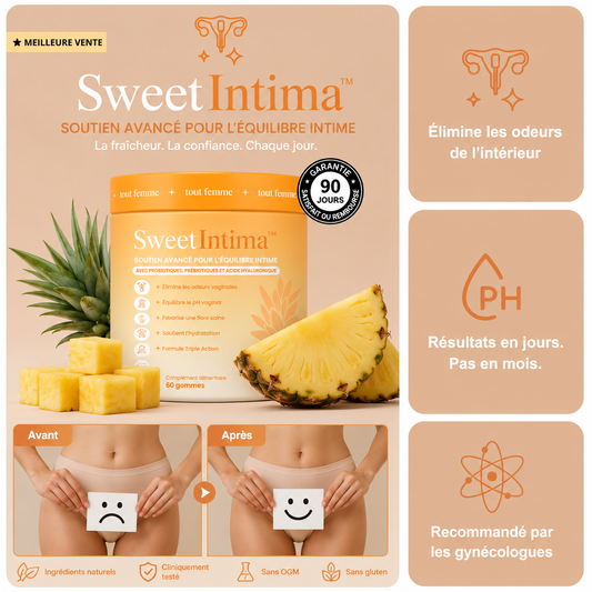 SweetIntima™ Gummies Anti-Odeurs Intimes | Stoppez les mauvaises odeurs de l’intérieur et retrouvez votre fraîcheur en 7 jours !