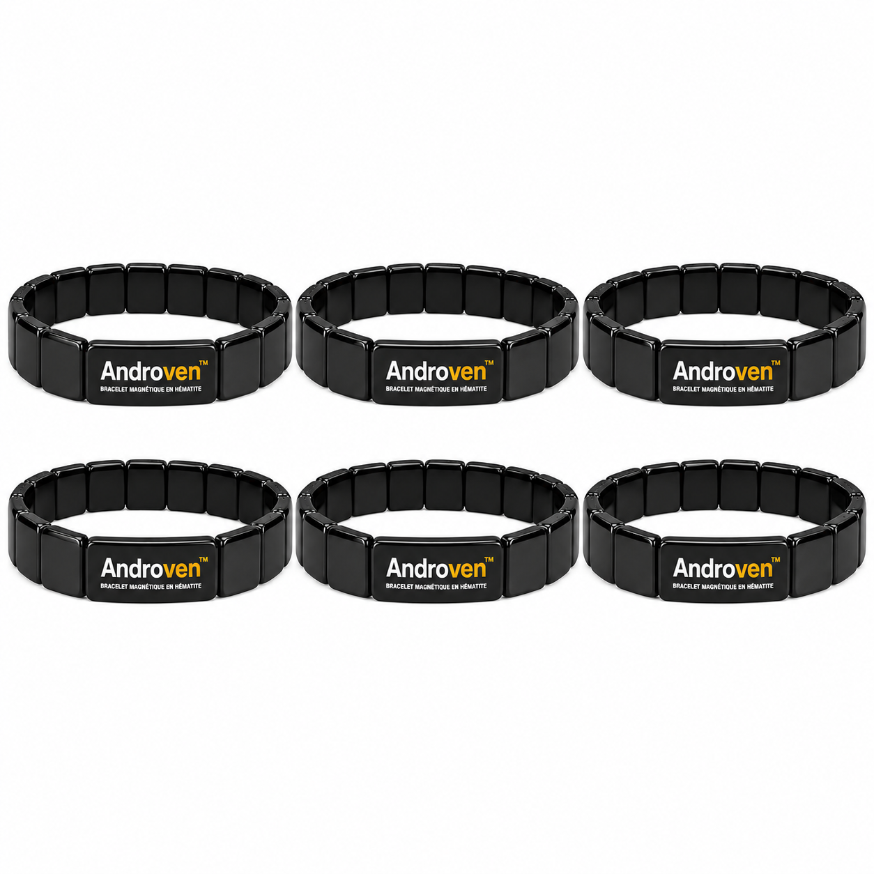 Androven™ Bracelet Magnétique en Hématite | Boost ton taux de testostérone de +92 % en 7 jours seulement!