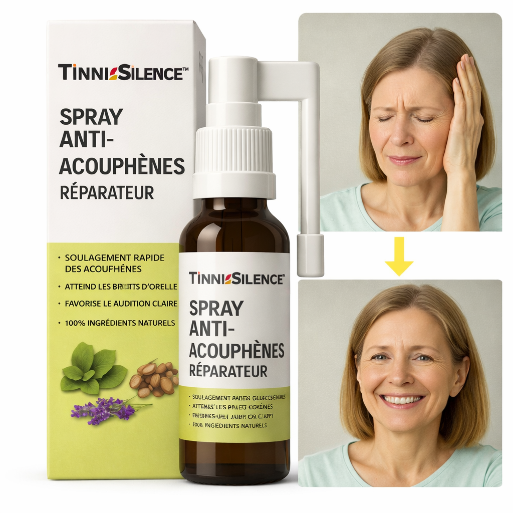 TinniSilence™ Spray Anti-Acouphènes Réparateur | Apaisez les sifflements et retrouvez le silence en seulement 7 jours !