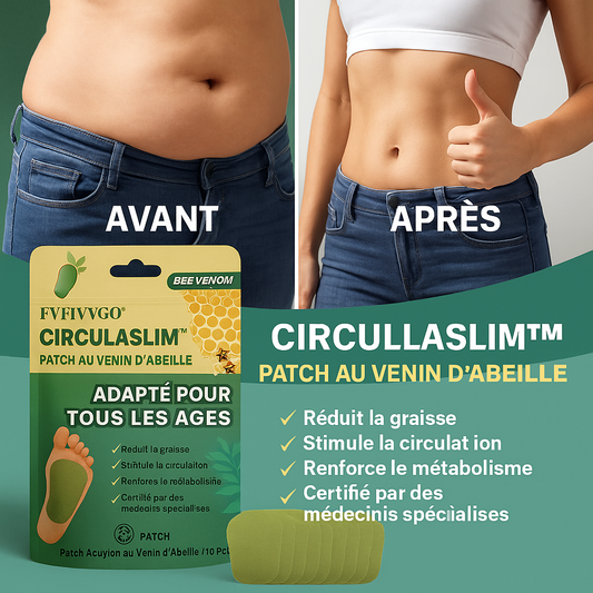 CirculaSlim™ Patch au Venin d'Abeille | Soulage les douleurs articulaires, améliore la circulation et favorise la perte de poids en 10 minutes!
