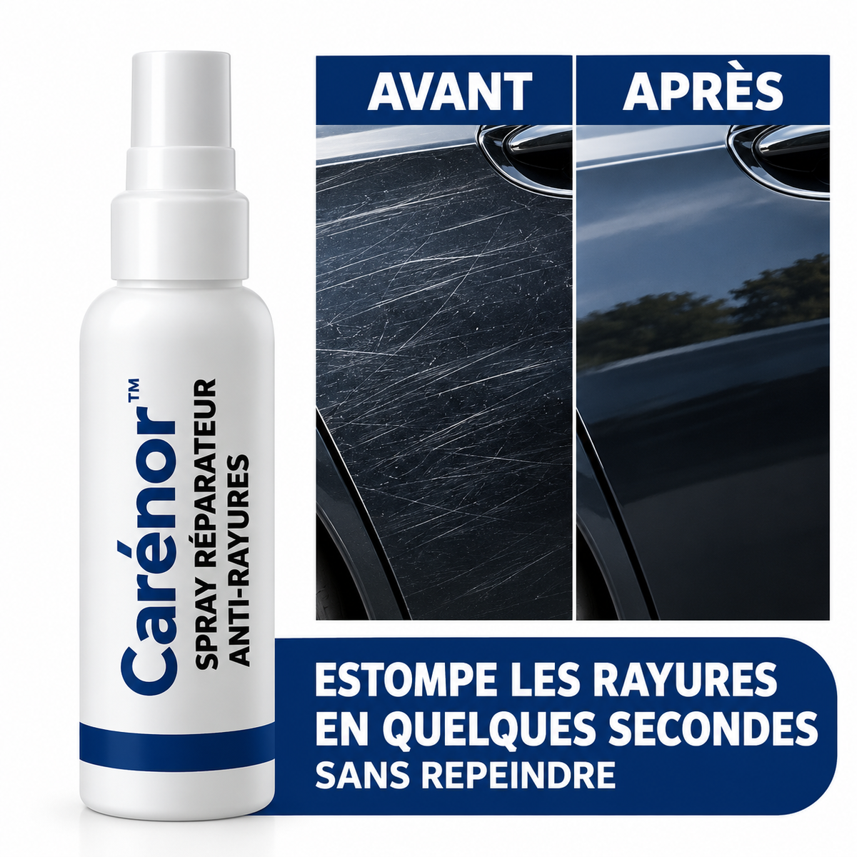Carénor™ Express Action Scratch Repair Spray | Erases up to 98% of scratches in 10 seconds, without repainting!