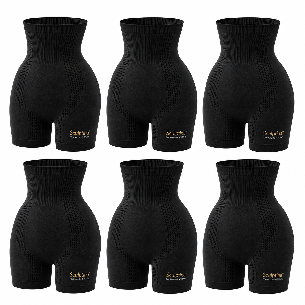 Sculptina™ Short Gainant Tourmaline & Titane | Sculpte la silhouette, affine la taille et booste la circulation en 10 minutes!