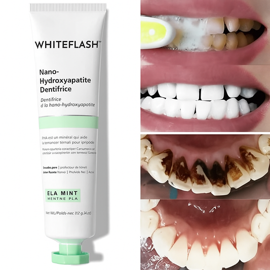 WhiteFlash™ Dentifrice Blanchissant à la Nano-Hydroxyapatite | Un sourire éclatant en 3 minutes chrono !