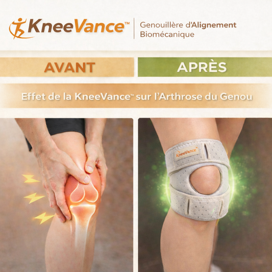 KneeVance™ Genouillère d’Alignement Biomécanique | Soulage l’arthrose et supprime la douleur dès les premiers pas !