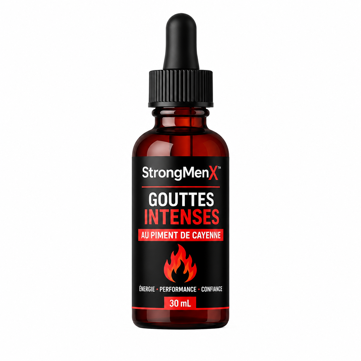 StrongMenX™ Gouttes Intenses au Piment de Cayenne | Retrouvez une érection en 3 minutes chrono !