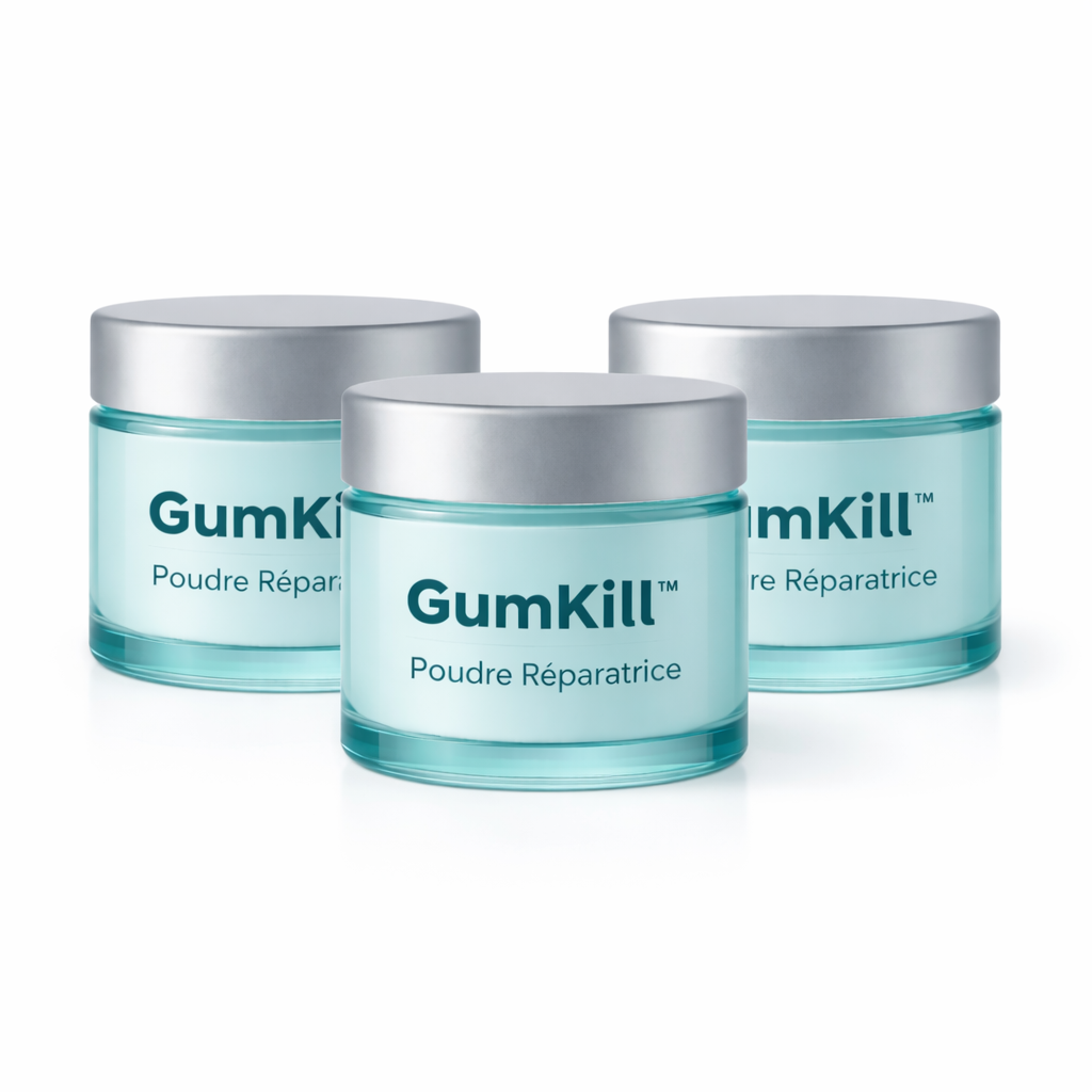 GumKill™ Poudre Réparatrice | Éliminez saignements et reconstruisez vos gencives en 3 minutes !