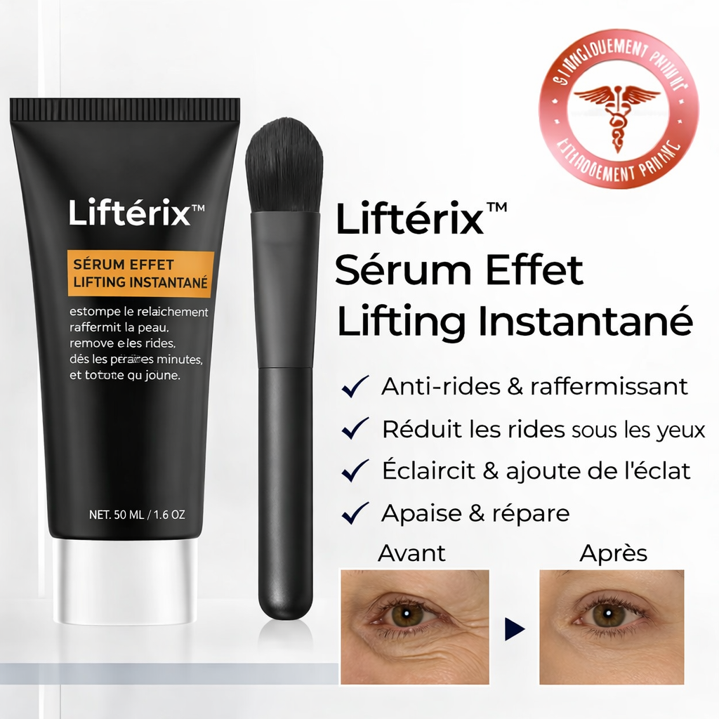 Liftérix™ Sérum Effet Lifting Instantané | Lissez vos rides en 7 minutes !