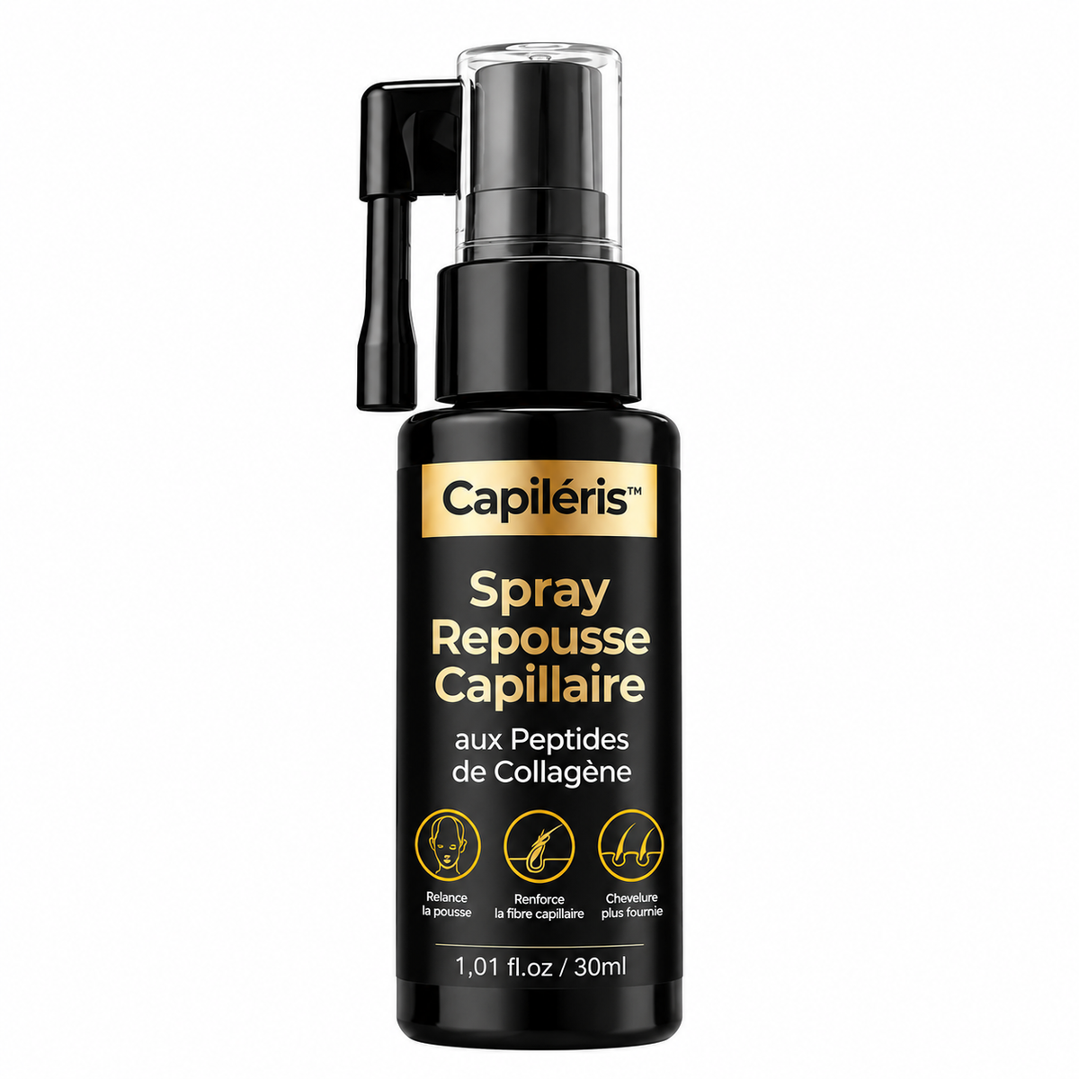 Capiléris™ Spray Repousse Capillaire aux Peptides de Collagène | Relancez la pousse des cheveux et épaississez vo