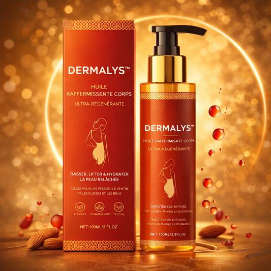 Dermalys™ Huile Raffermissante Corps Ultra-Régénérante | Retendez votre peau relâchée en 7 jours sans chirurgie ni produits chimiques !