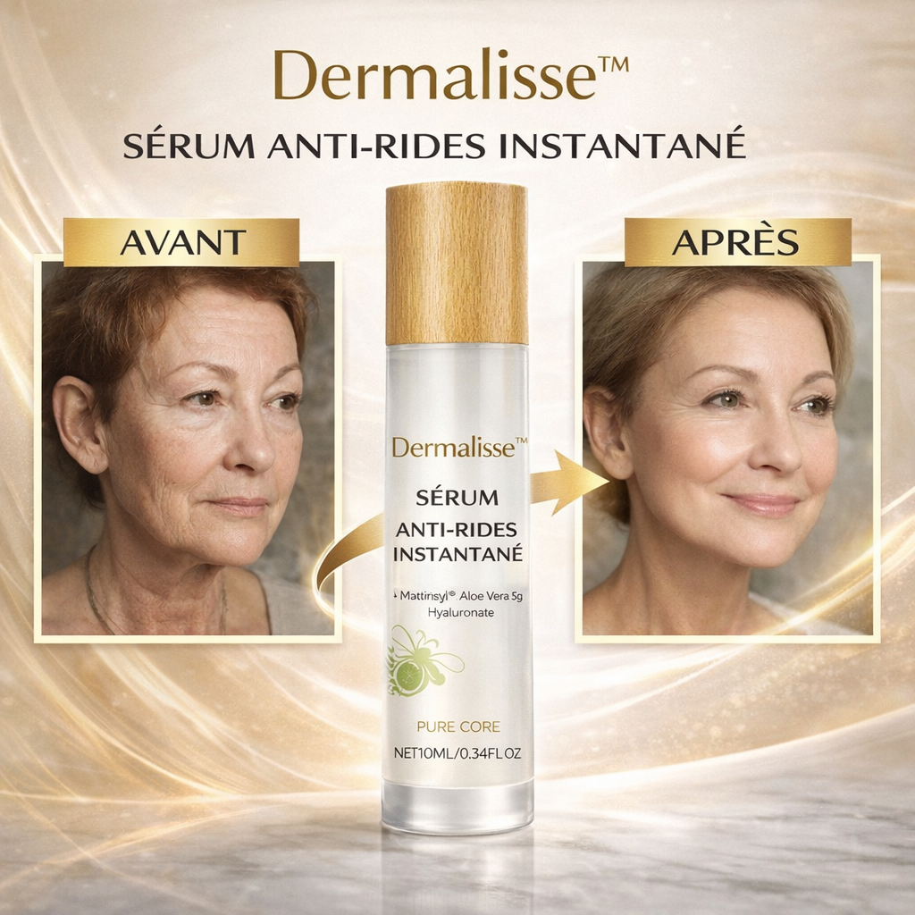 Dermalisse™ Sérum Anti-Rides Instantané | Réduisez visiblement les rides en seulement 7 minutes !