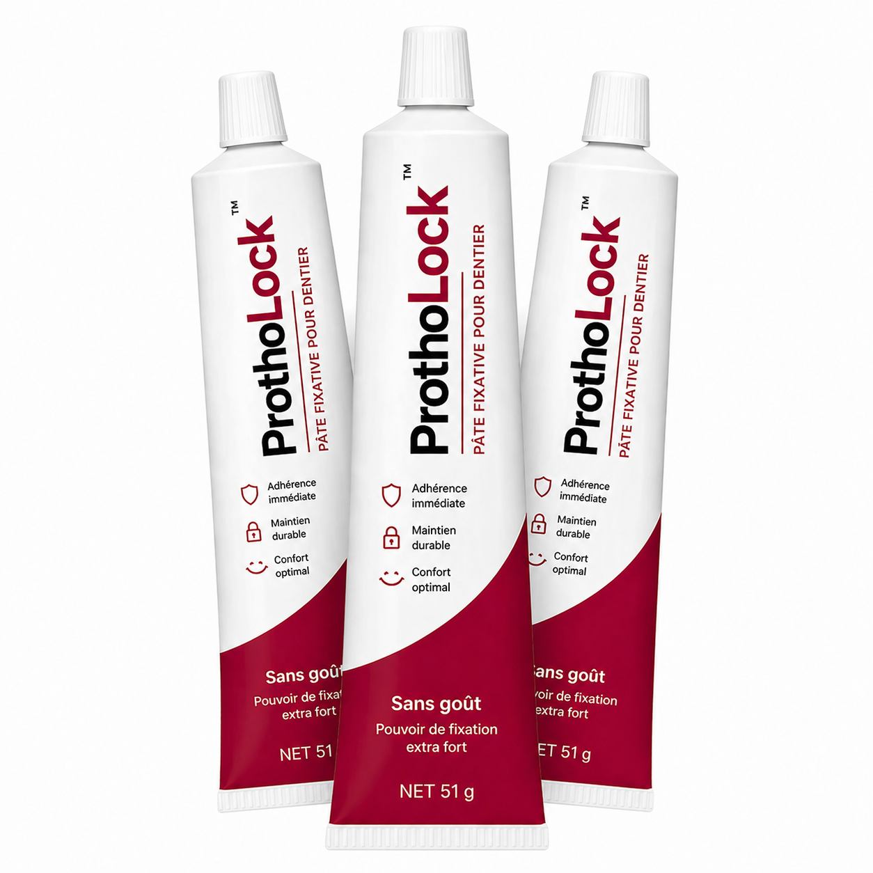 ProthoLock™ Pâte Fixative pour Dentier | Fixez votre dentier solidement et retrouvez un confort parfait en 5 minutes !