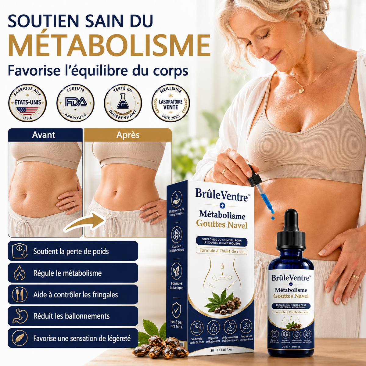 BrûleVentre™ Gouttes Métaboliques Minceur | Perdez jusqu’à 10 kg en seulement 3 semaines !