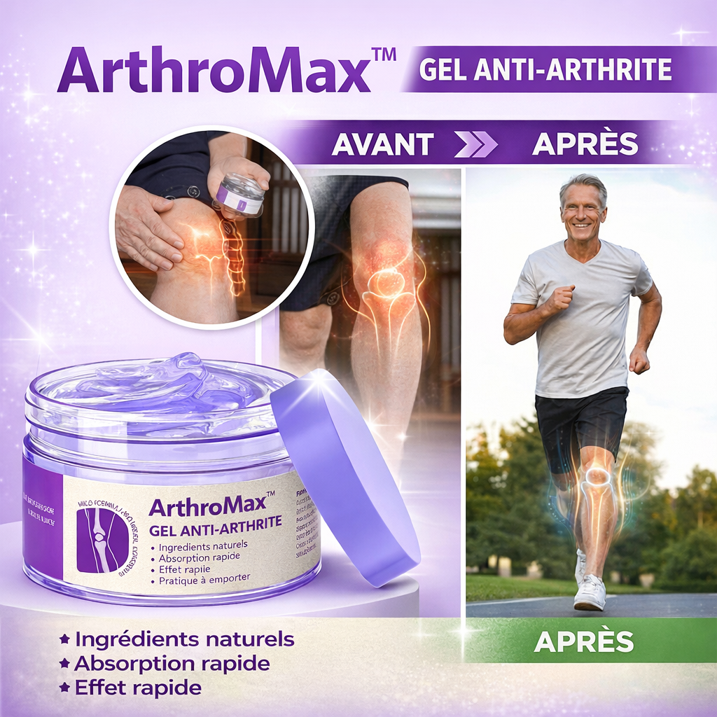 ArthroMax™ Gel Anti-Arthrite | Éliminez jusqu’à 96 % des douleurs articulaires en seulement 10 minutes !