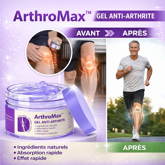 ArthroMax™ Gel Anti-Arthrite | Éliminez jusqu’à 96 % des douleurs articulaires en seulement 10 minutes !